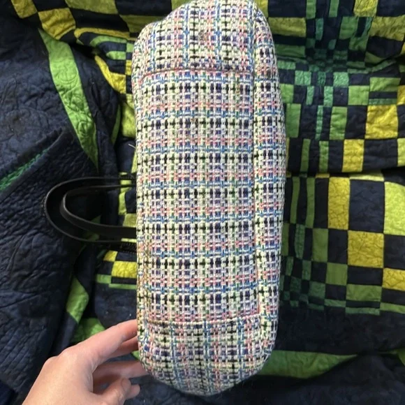 Coach Tweed Shoulder Bag with Black Trim - Picture 7 of 16